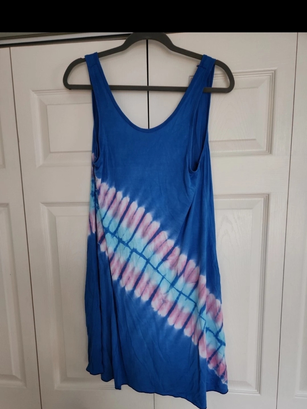 ISLAND BEACH Women’s L/XL Multicolor Tie-Dye Print Beach Cover-Up Tank Dress NWT